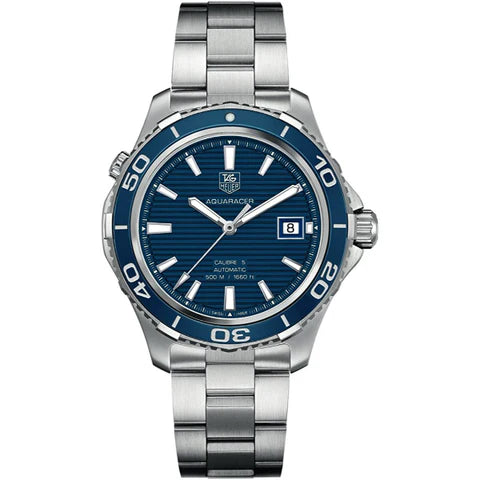 Tag Heuer Aquaracer Calibre 5 Automatic Blue Dial Stainless Steel - Zeuskicks