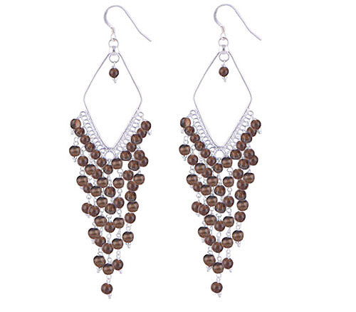 925 Sterling Silver Tiger's Eye Earrings - R1500471-34