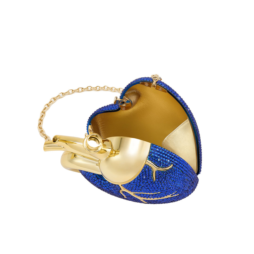 JW PEI Maren Artificial Crystal Heart Shaped Bag - Cobalt Blue by JW PEI