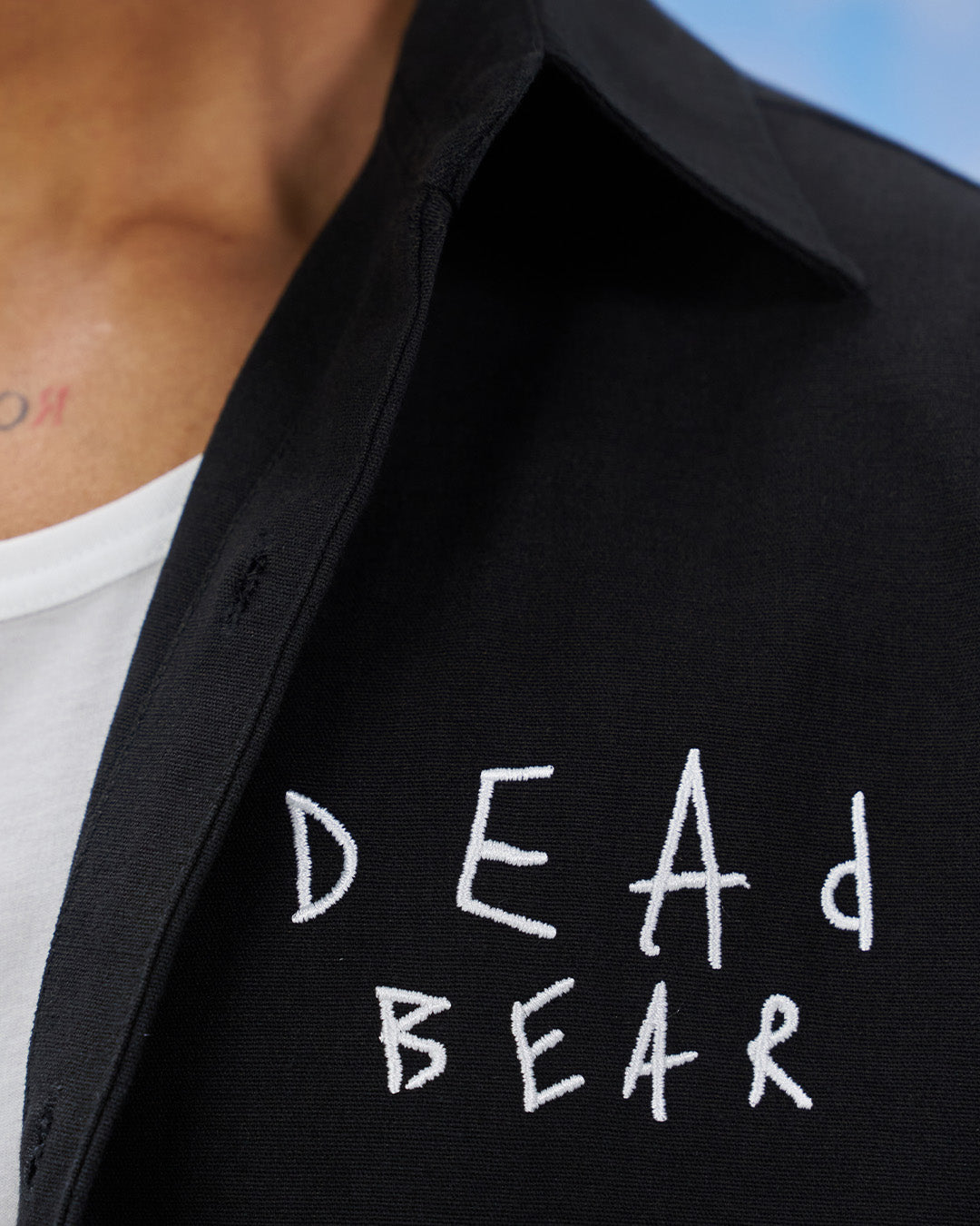 Scribbled Logo Shirt Black by DEADBEAR