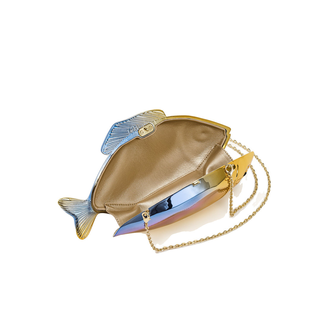 JW PEI Fish Shaped Clutch - Gold/Blue by JW PEI