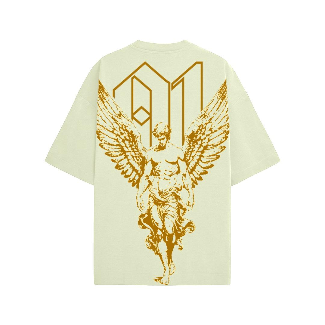 Rebel Angel Oversized T-Shirt - (Off-White) by Instinct First