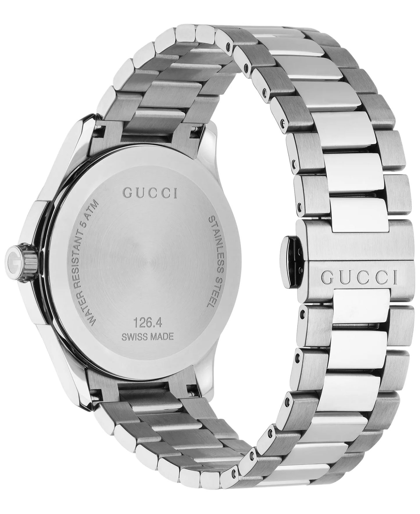 Women's Gucci G-Timeless YA126458 Black Mother-of-Pearl Diamond Watch