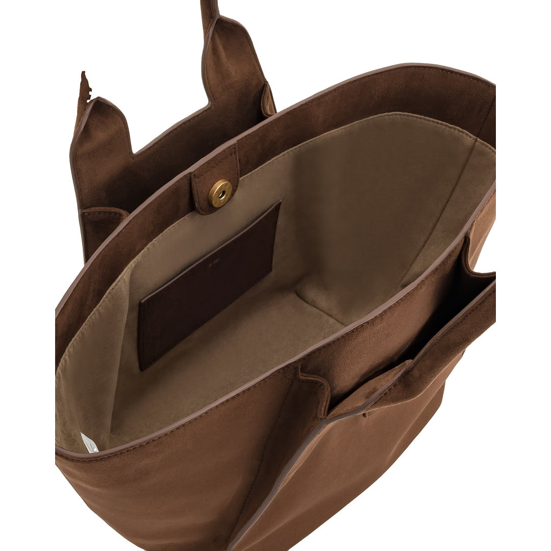 JW PEI Cara Faux Suede Tote Bag - Mocha Brown by JW PEI