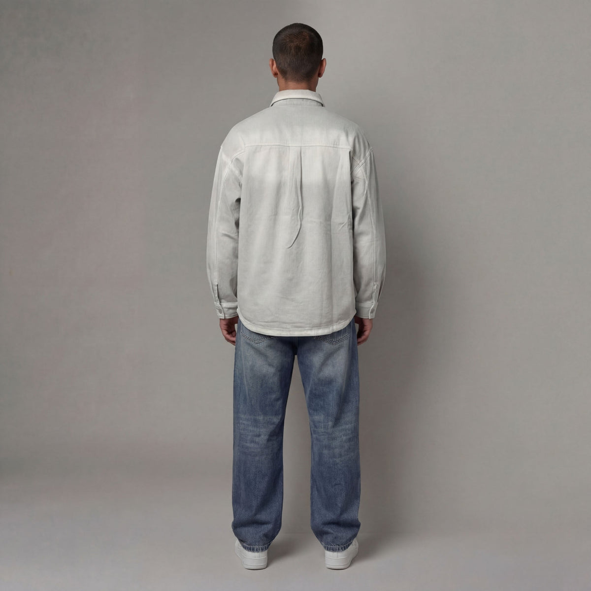 STONE WASH DENIM OVERSHIRT by GREY AREA