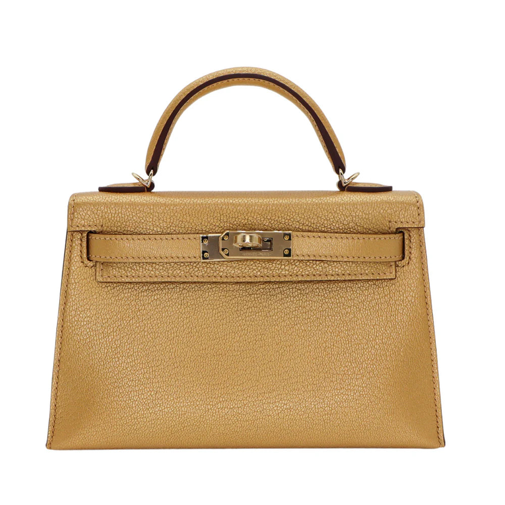 Hermès Mini Kelly 20 — Doré Chèvre Chamkilight Gold Hardware