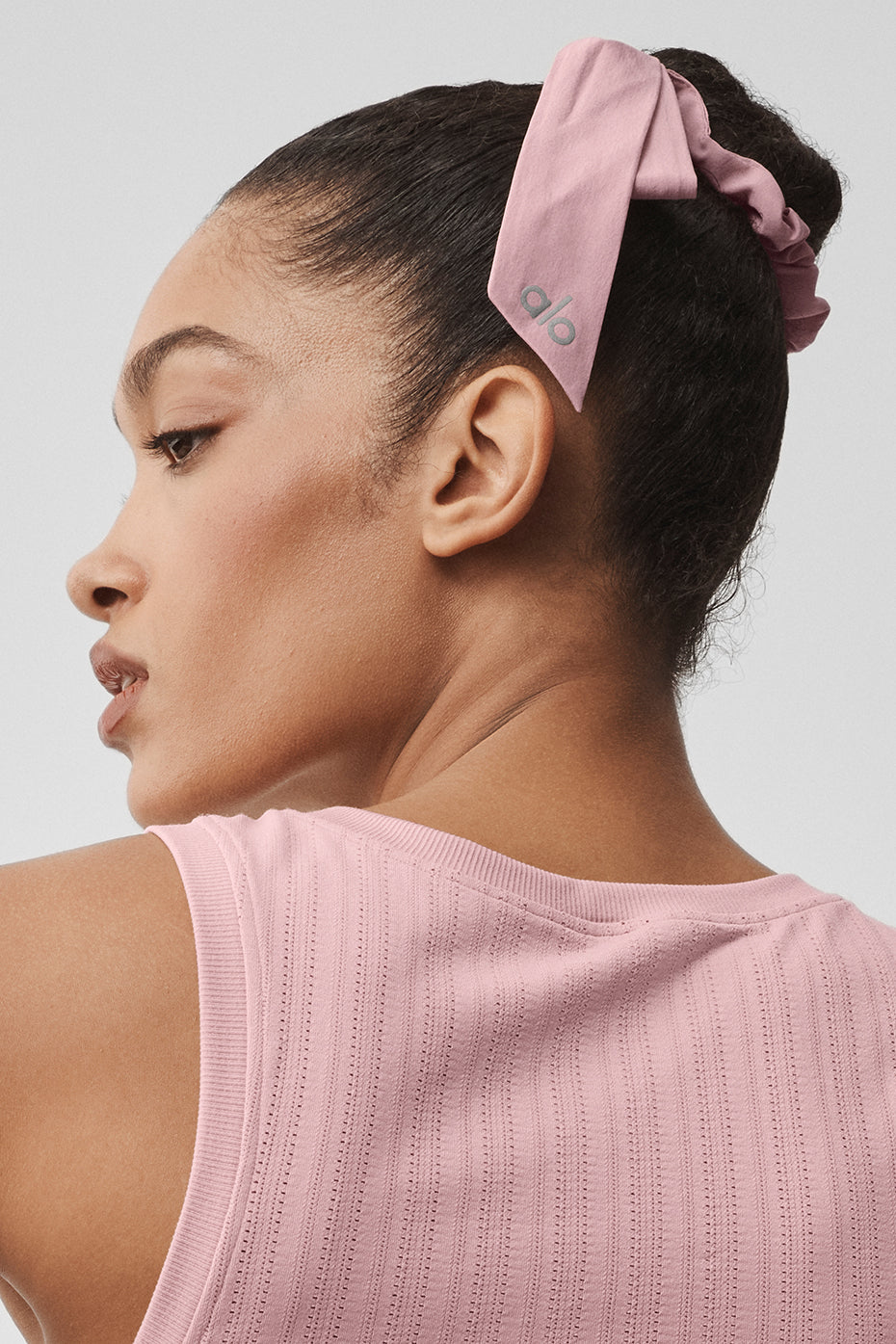 Love Knots Tie Scrunchie - Vintage Pink (A0225U)