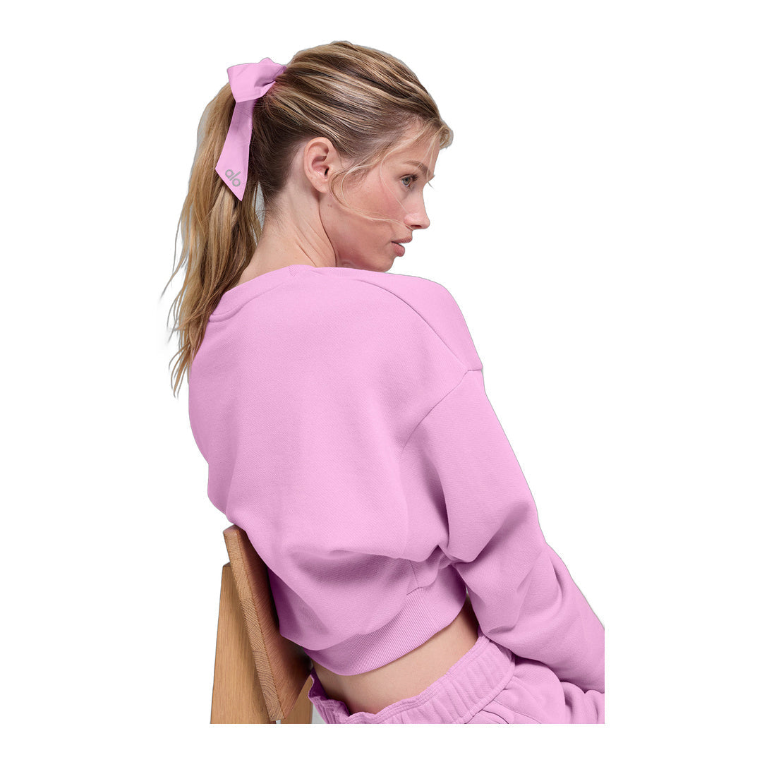 alo Love Knots Tie Scrunchie - Candy Heart Pink by Alo Yoga