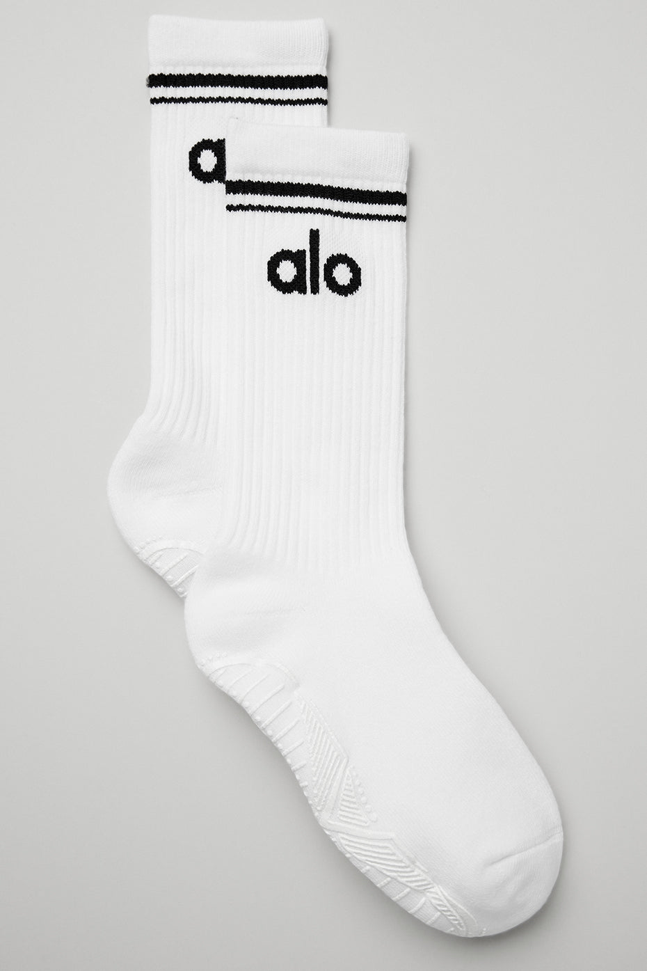 Women's Throwback Barre Sock - White/Black (A0263W)