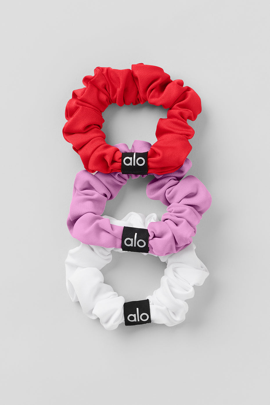 Fresh Mini Scrunchie 3-Pack - Bright Red/Candy Heart Pink/White (A0290U)