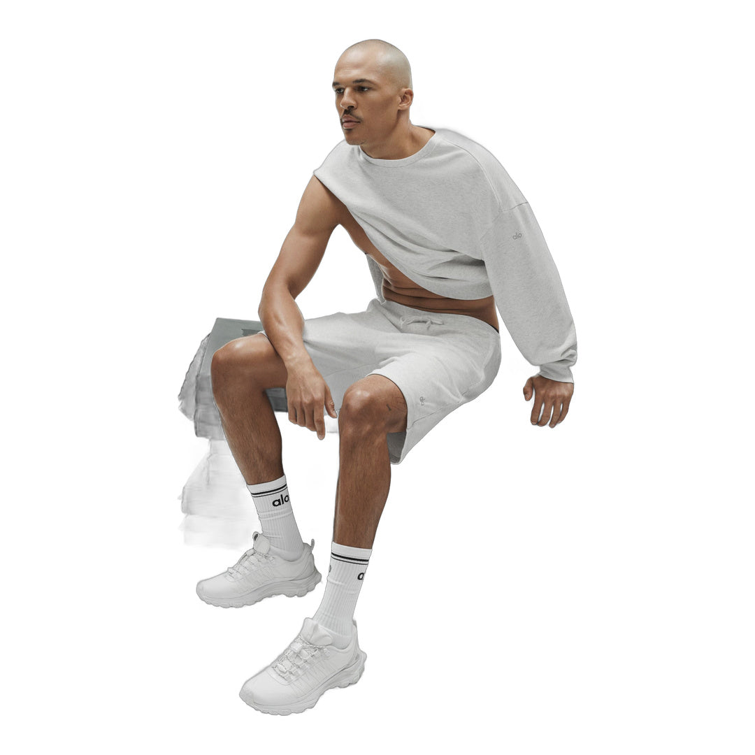 alo Unisex Throwback Sock - White/Black by Alo Yoga