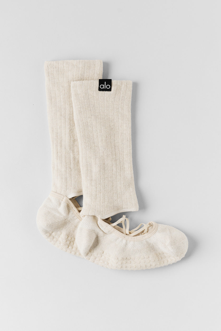 Women's Strappy Siren Grip Sock - Oatmeal Heather (A0411W)