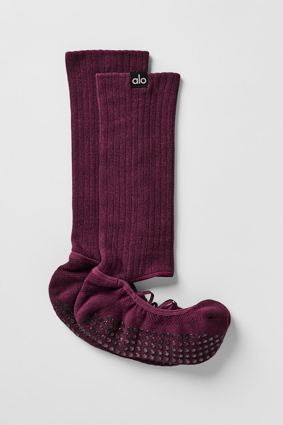 Women's Strappy Siren Grip Sock - Burgundy (A0411W)