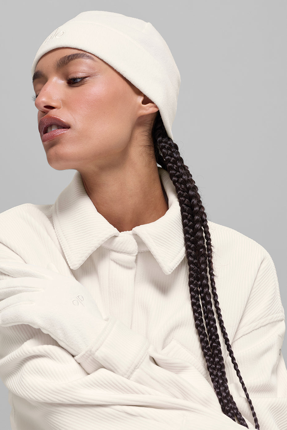 Performance Fleece Beanie - Ivory/Ivory (A0424U)