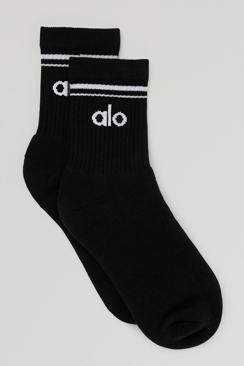 Unisex Half-Crew Throwback Sock - Black/White (A0480U)