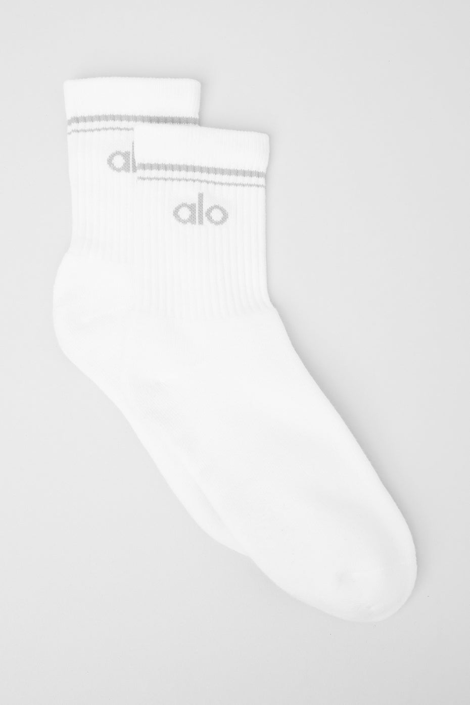 Unisex Half-Crew Throwback Sock - White/Titanium (A0480U)