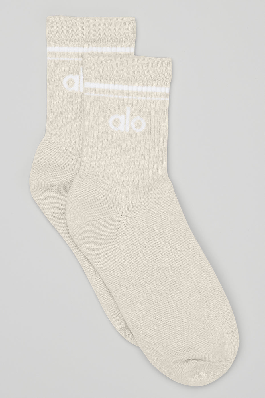 Unisex Half-Crew Throwback Sock - Bone/White (A0480U)