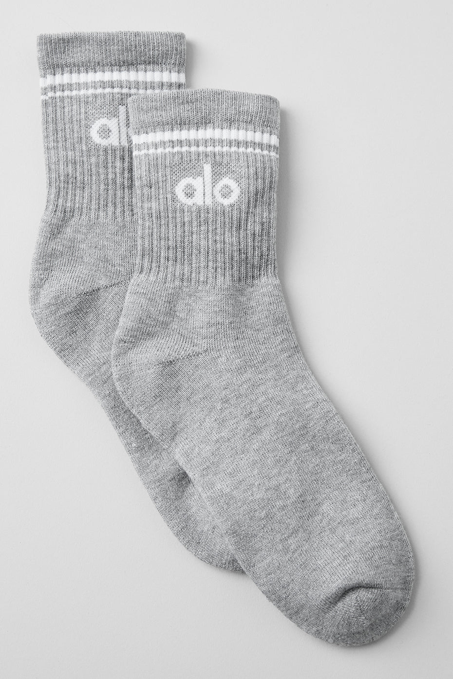 Unisex Half-Crew Throwback Sock - Athletic Heather Grey/White (A0480U)