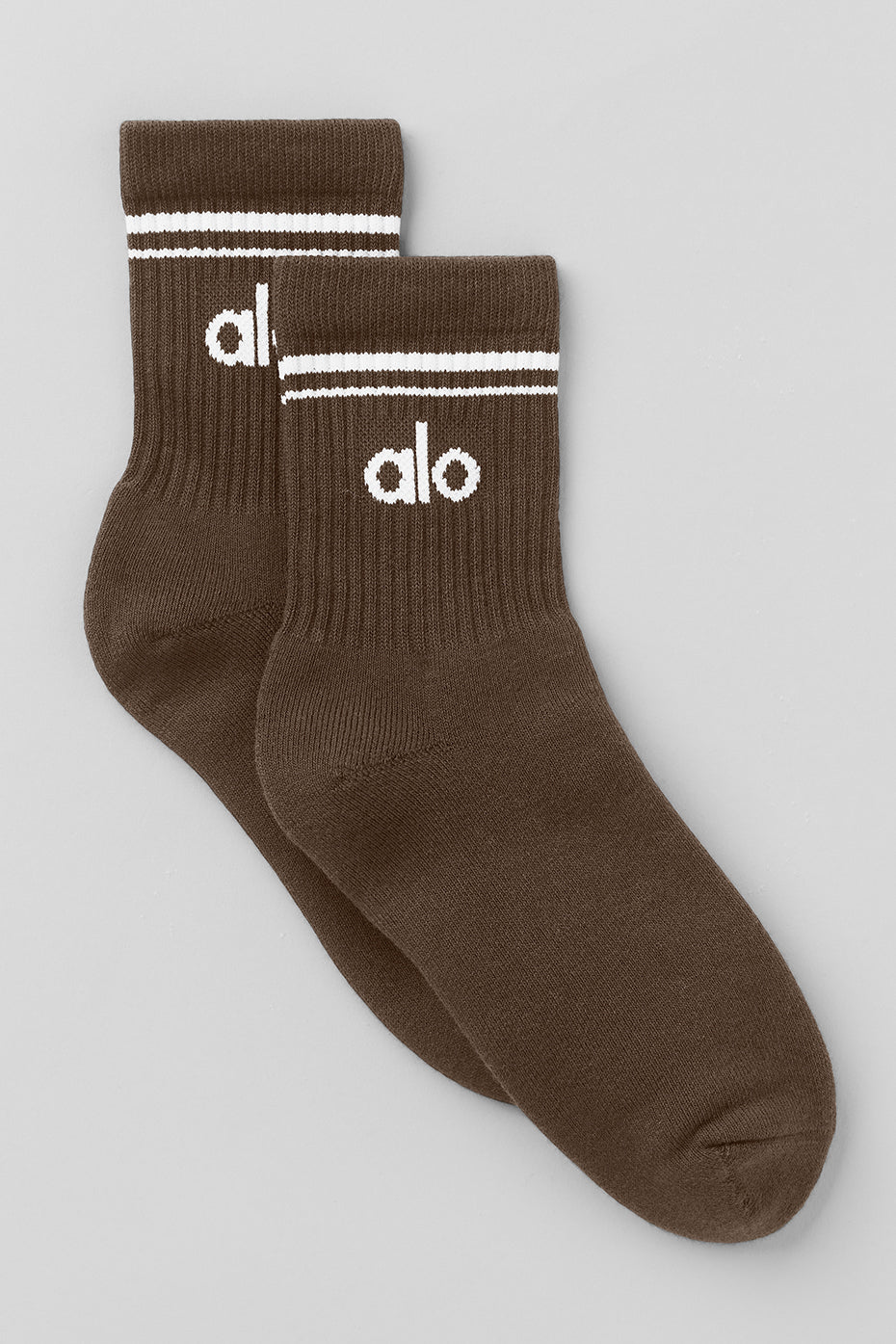Unisex Half-Crew Throwback Sock - Espresso/White (A0480U)