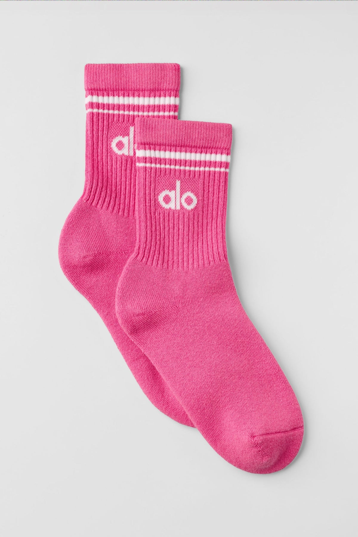 Unisex Half-Crew Throwback Sock - Paradise Pink/White (A0480U)
