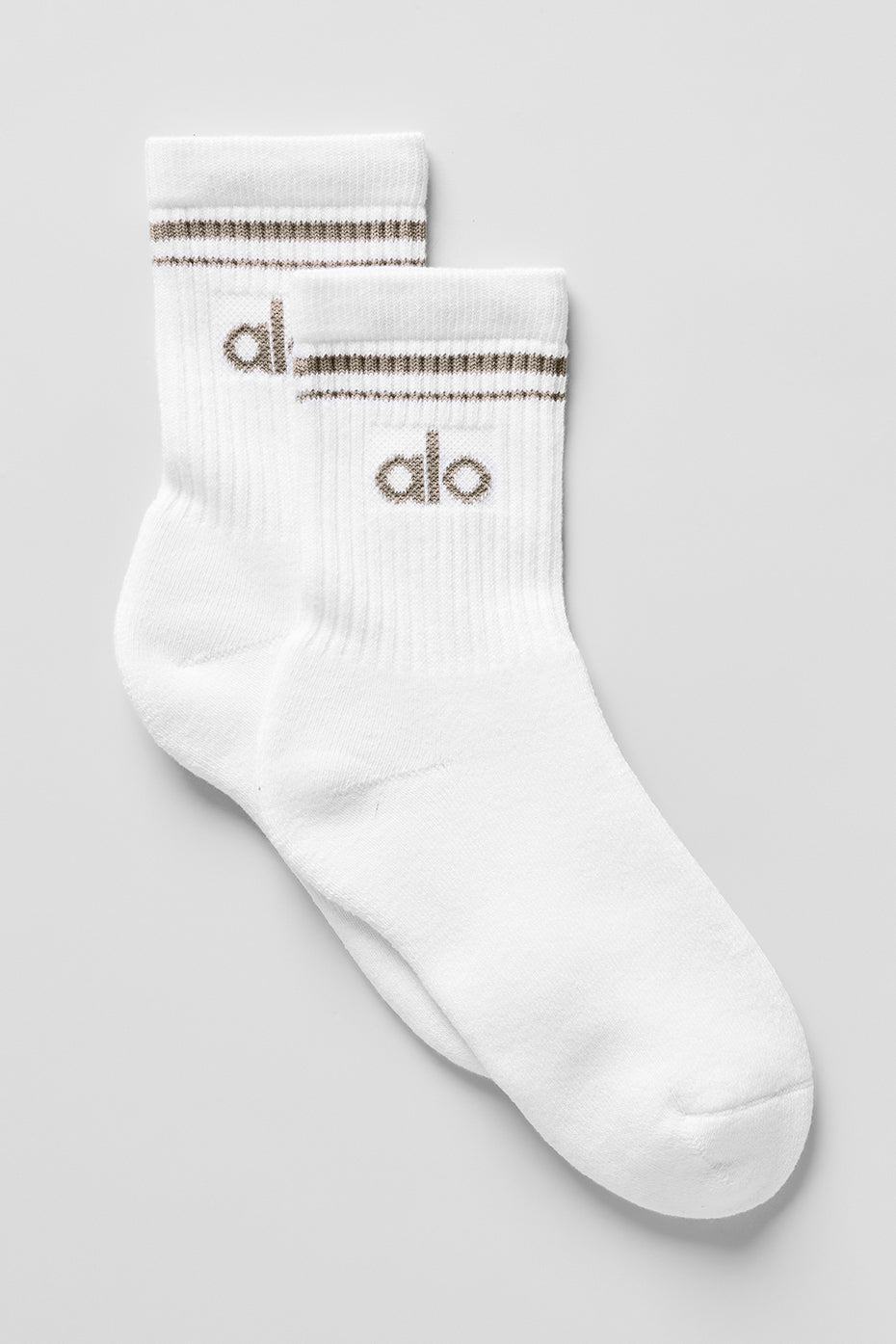 Unisex Half-Crew Throwback Sock - White/Light Cocoa (A0480U)