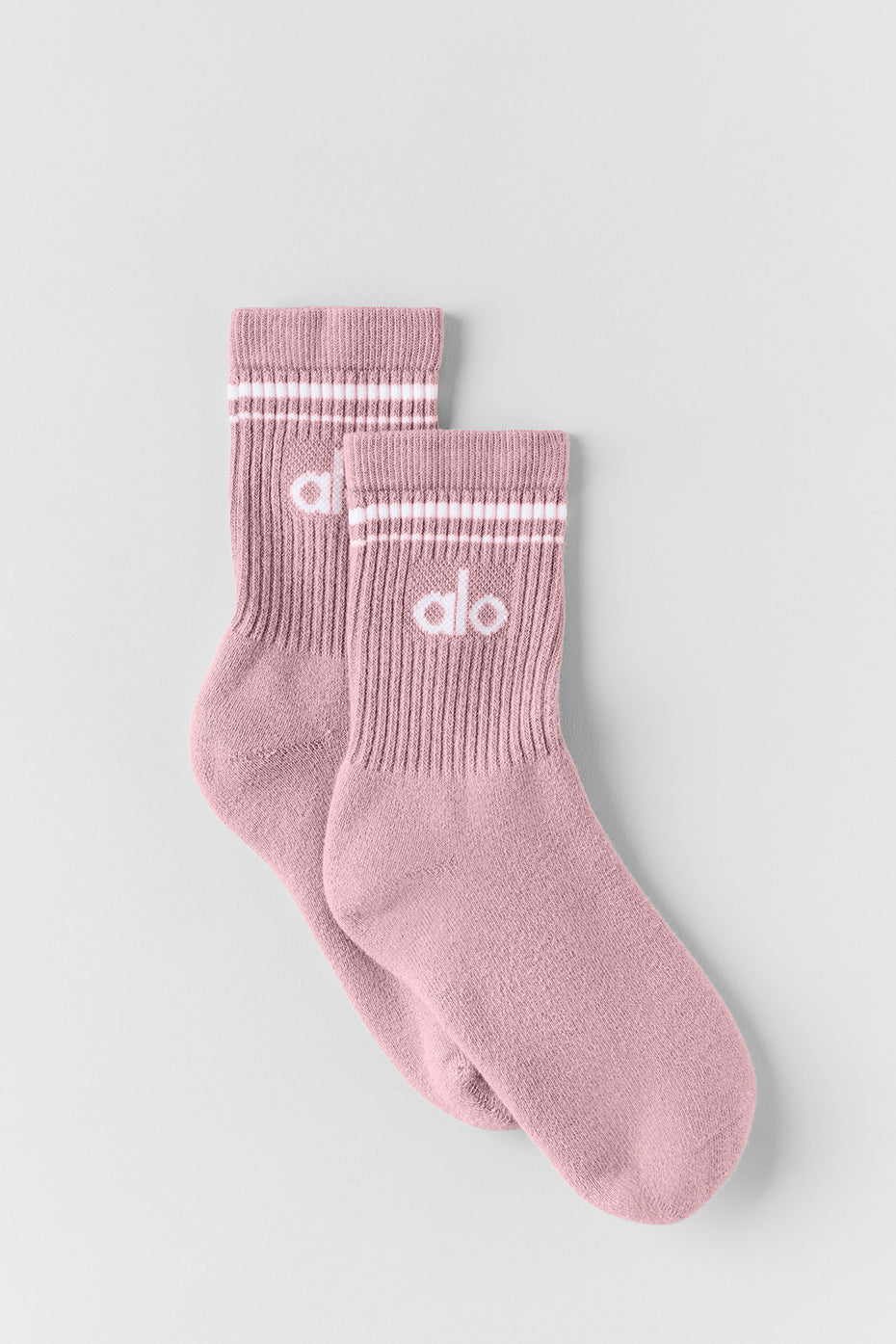 Unisex Half-Crew Throwback Sock - Vintage Pink/White (A0480U)