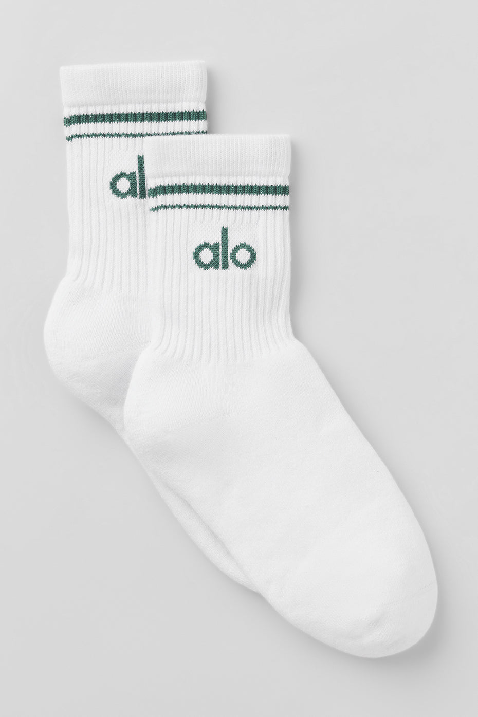 Unisex Half-Crew Throwback Sock - White/Clover Green (A0480U)