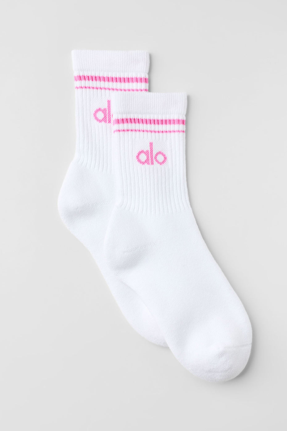 Unisex Half-Crew Throwback Sock - White/Paradise Pink (A0480U)