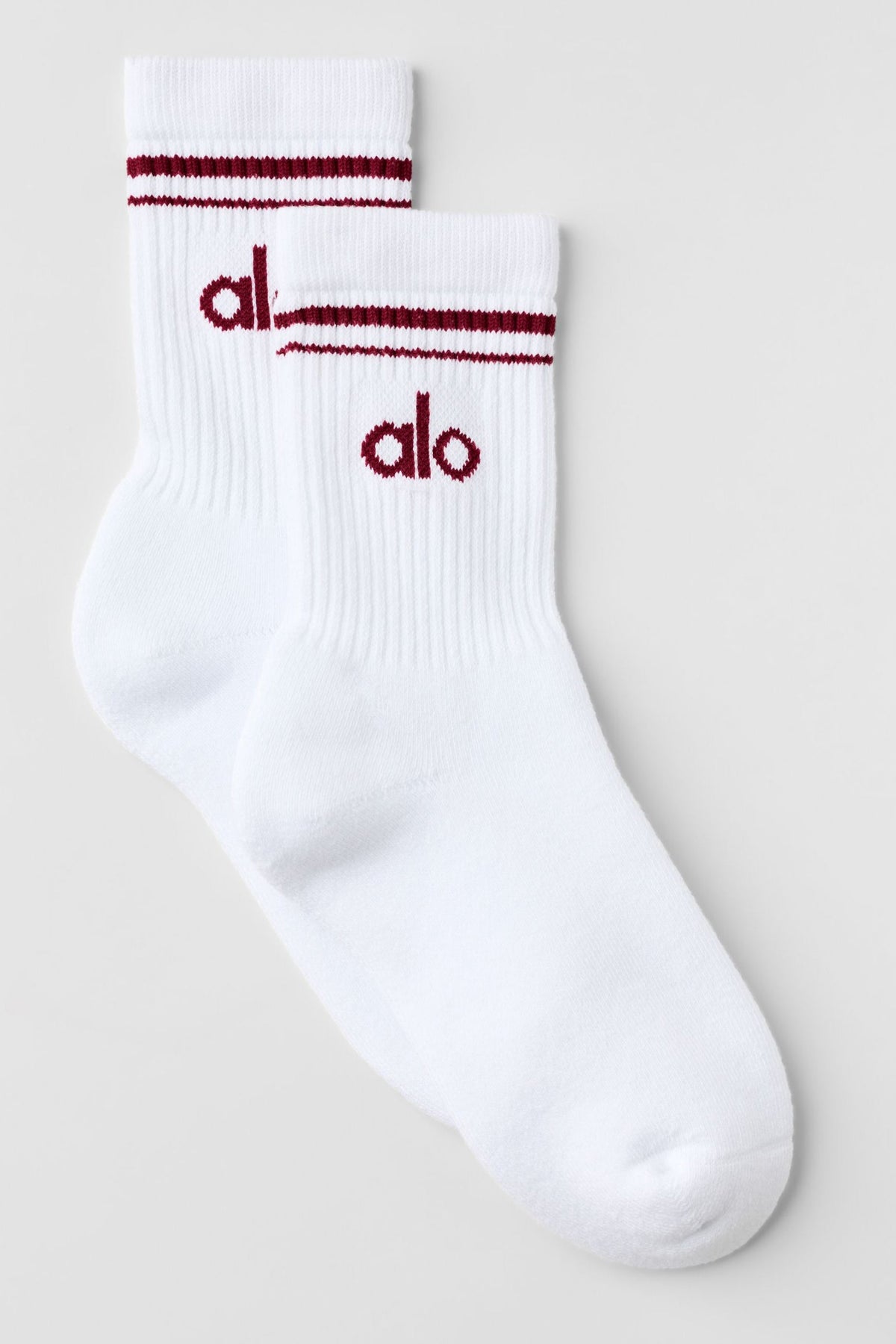 Unisex Half-Crew Throwback Sock - White/Summer Romance Red (A0480U)