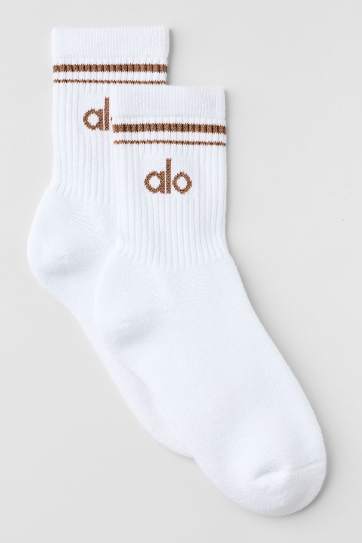 Unisex Half-Crew Throwback Sock - White/Sun Kissed Brown (A0480U)