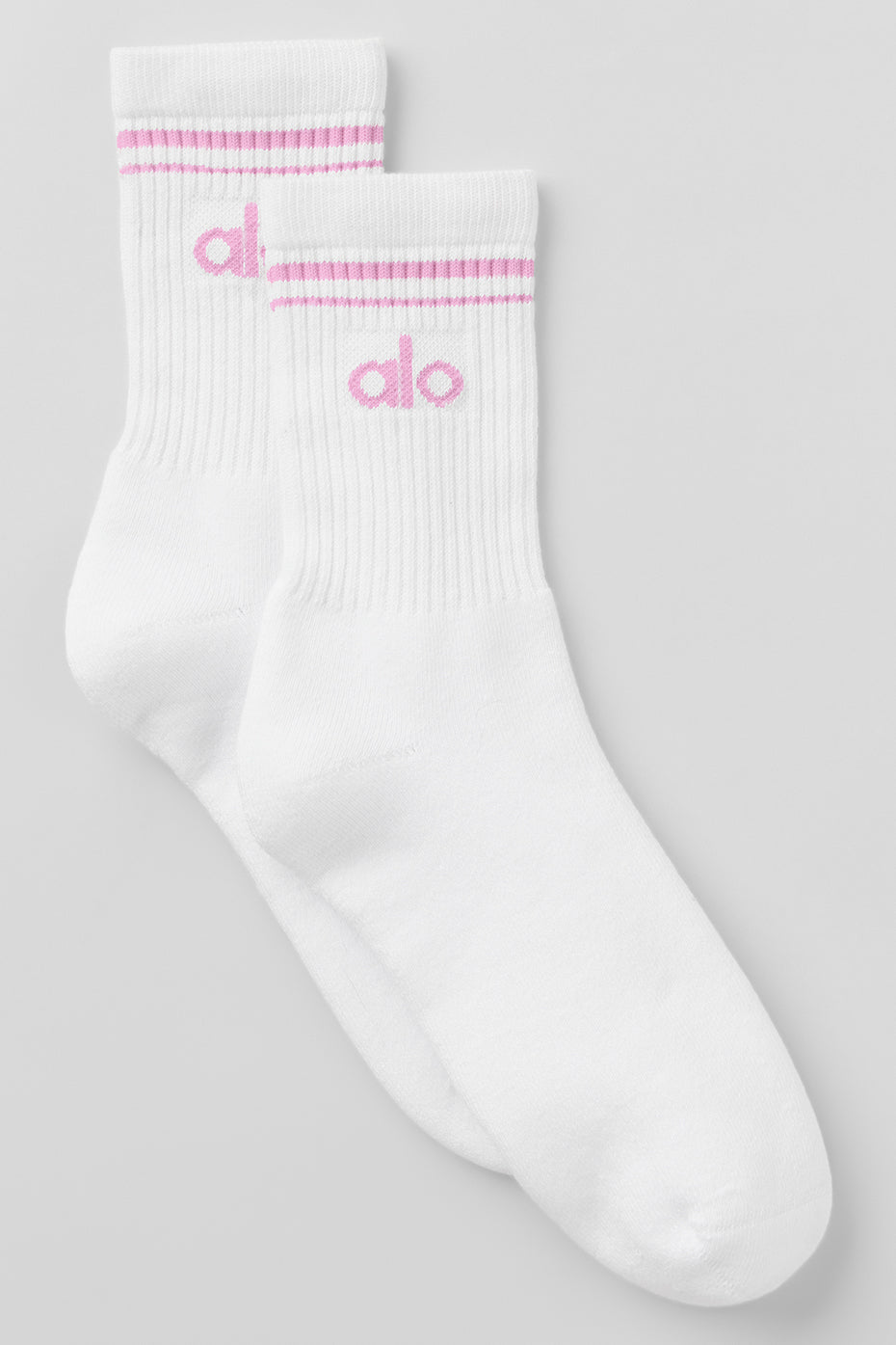 Unisex Half-Crew Throwback Sock - White/Candy Heart Pink (A0480U)