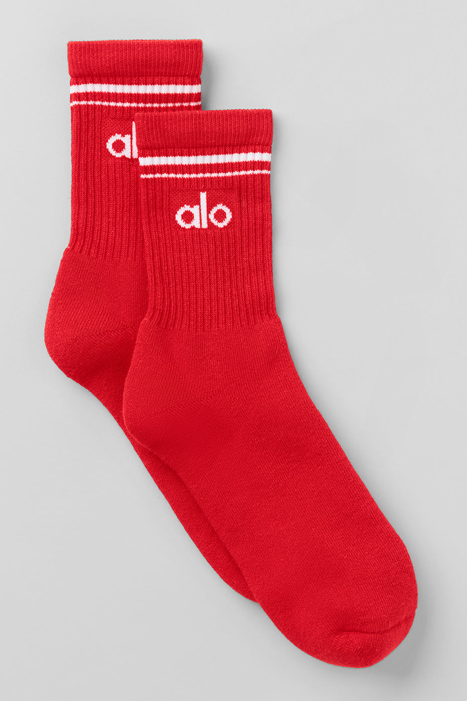 Unisex Half-Crew Throwback Sock - Bright Red/White (A0480U)