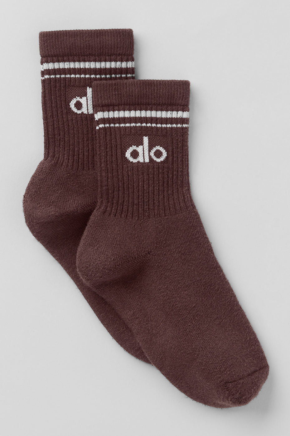 Unisex Half-Crew Throwback Sock - Brownstone/White (A0480U)