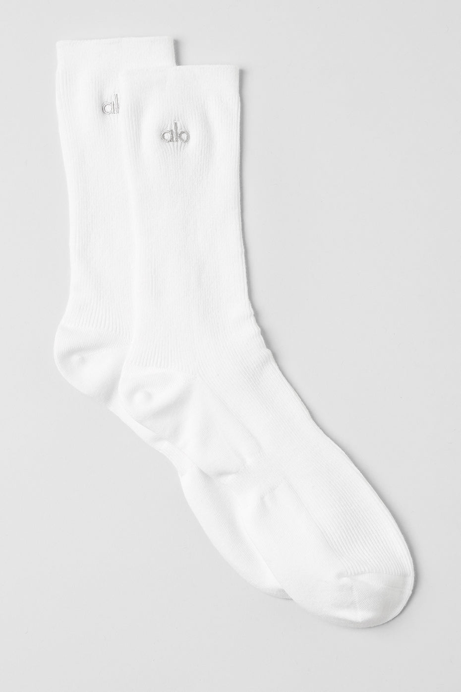 Unisex Half-Crew Understated Sock - White (A0649U)