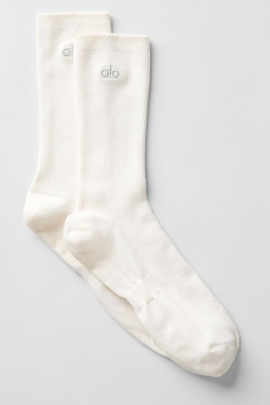 Unisex Half-Crew Understated Sock - Ivory (A0649U)