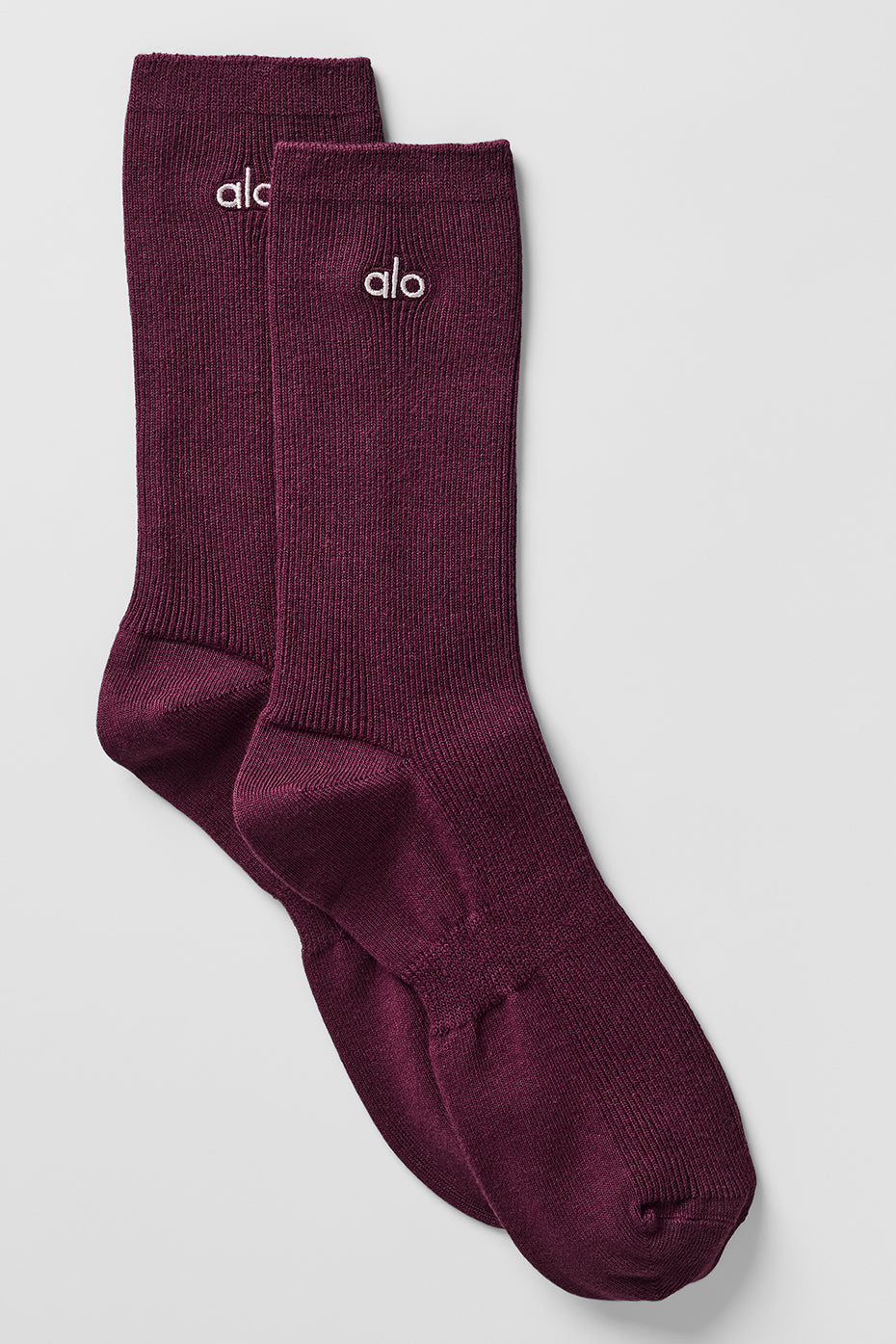 Unisex Half-Crew Understated Sock - Burgundy (A0649U)