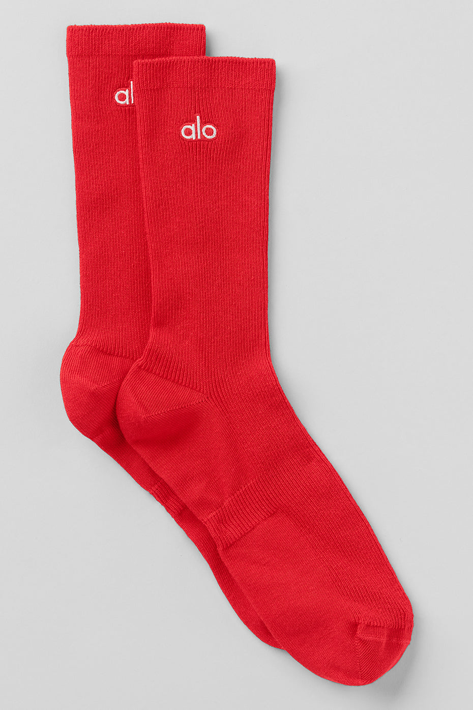 Unisex Half-Crew Understated Sock - Bright Red (A0649U)
