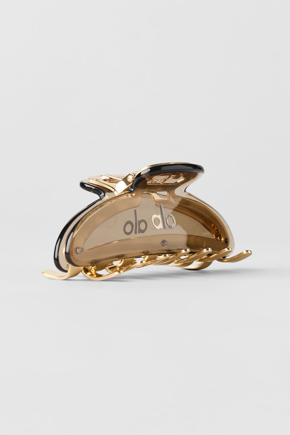 Acrylic Illusion Claw Clip - Gravel/Brushed Gold (A0657U)