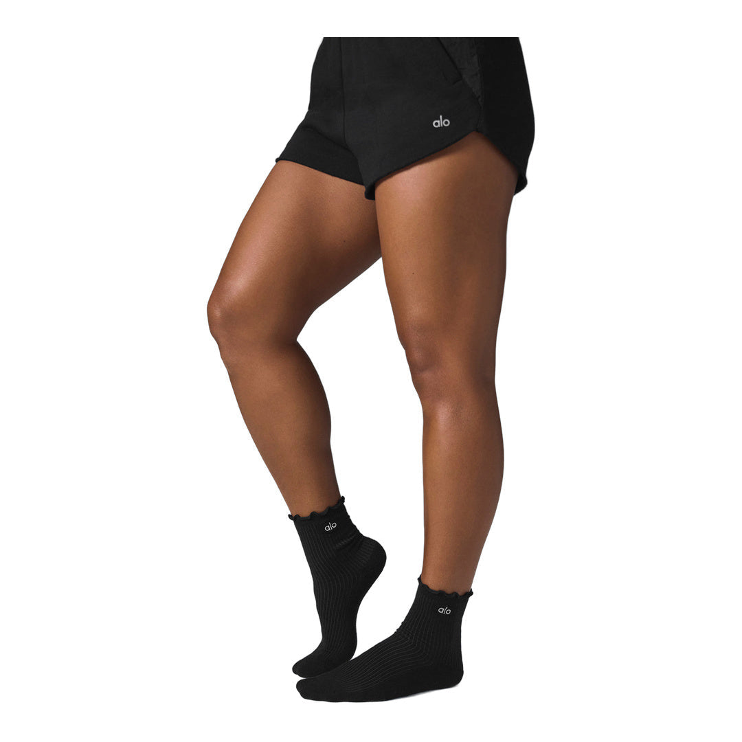 alo Women's Lettuce Edge Sock - Black by Alo Yoga