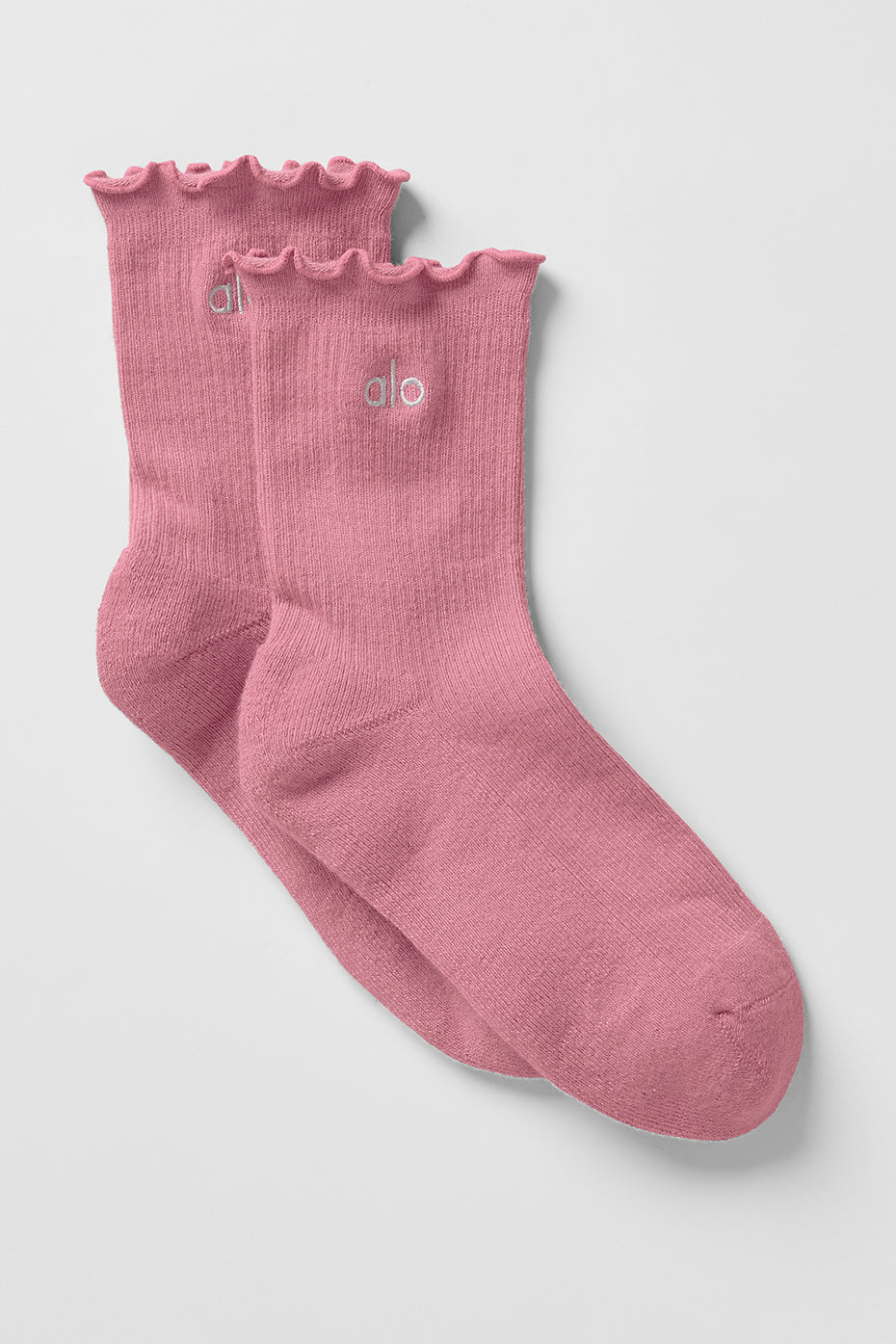 Women's Lettuce Edge Sock - Pink Wild Rose (A0660W)