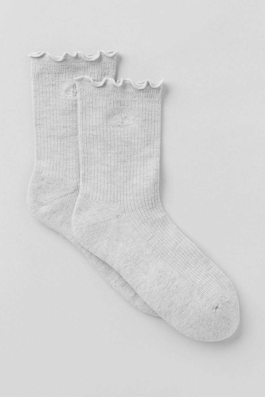 Women's Lettuce Edge Sock - Athletic Heather Grey (A0660W)