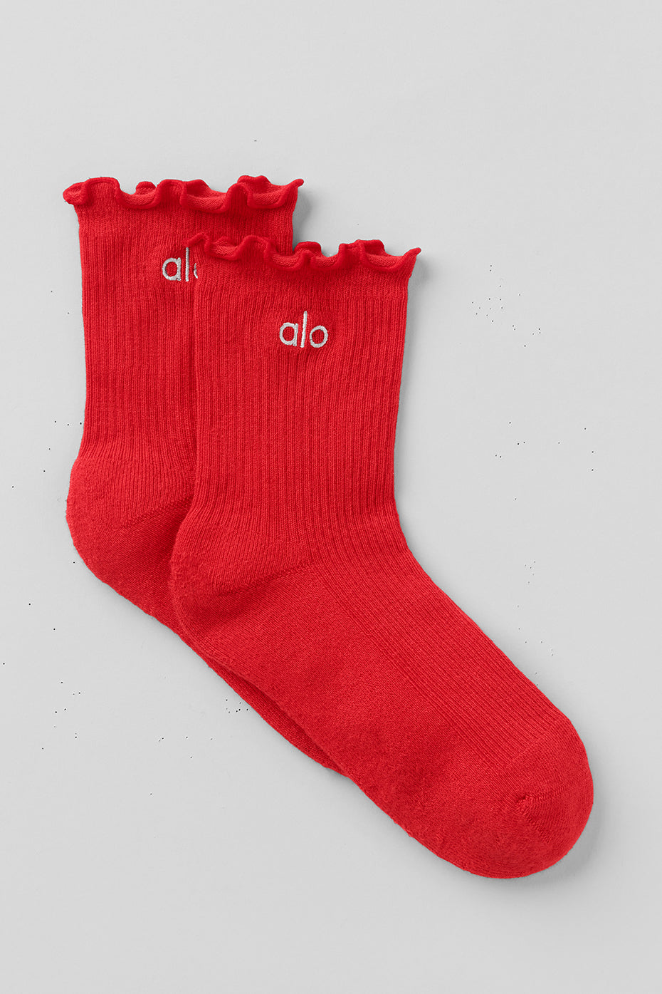 Women's Lettuce Edge Sock - Bright Red (A0660W)