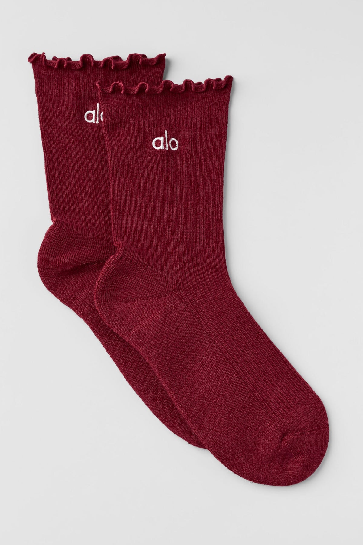 Women's Lettuce Edge Sock - Summer Romance Red (A0660W)