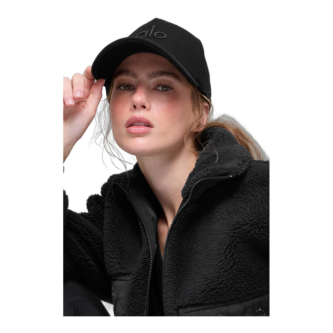 alo Wool Blend District Trucker Hat - Black by Alo Yoga