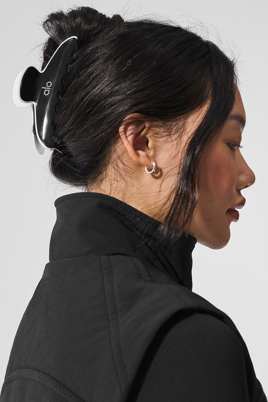 Outline Claw Clip - Black/White (A0734U)