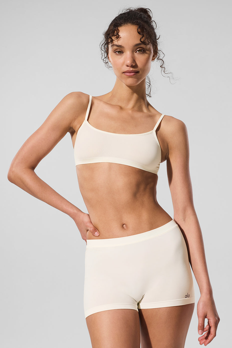 Sheer Glow Boyshort - Ivory (A0769W)