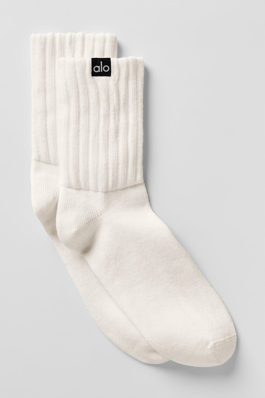 Unisex Half-Crew Scrunch Sock - Ivory (A0838U)