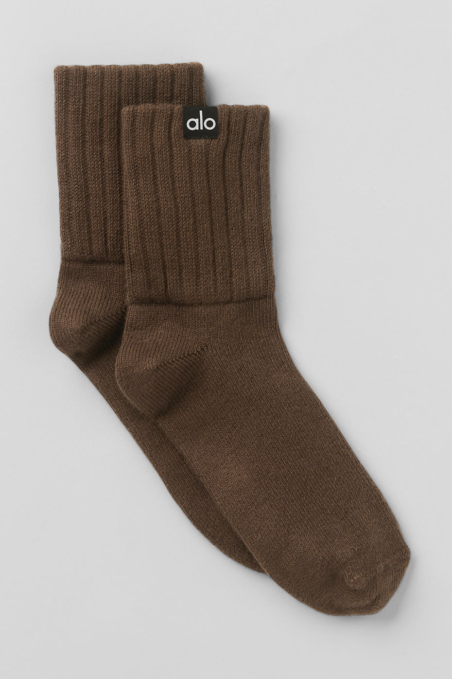 Unisex Half-Crew Scrunch Sock - Espresso (A0838U)