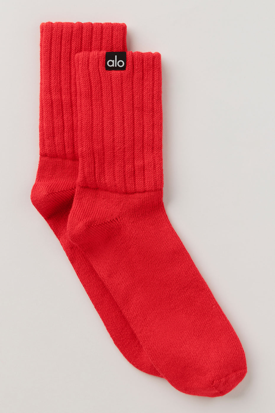 Unisex Half-Crew Scrunch Sock - Bright Red (A0838U)