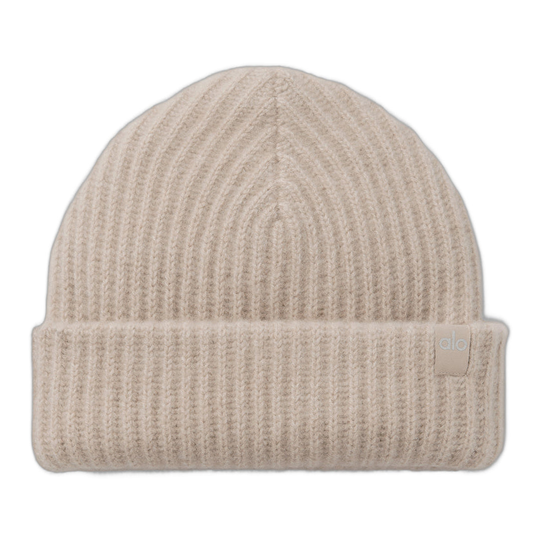 alo Courchevel Cashmere Beanie - Oat Heather by Alo Yoga